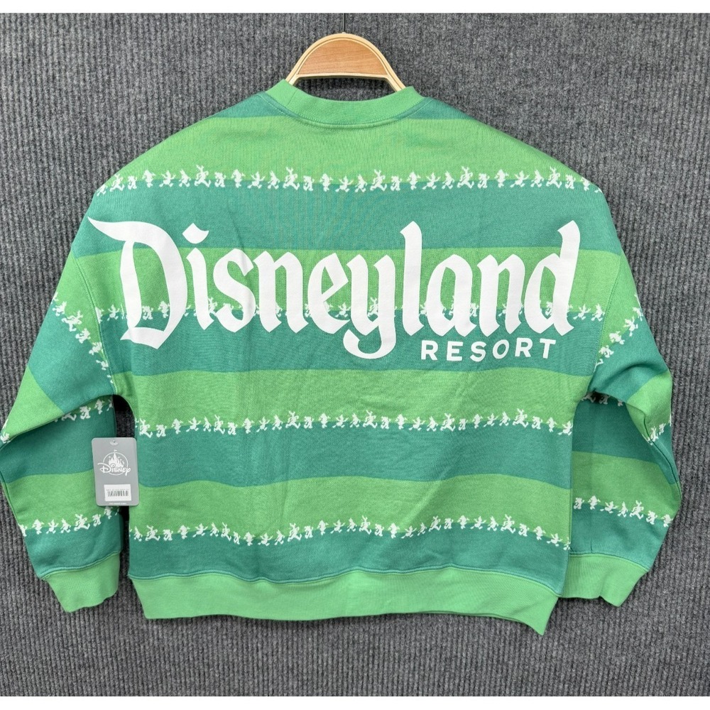 New Disney Mickey Mouse and Friends Pullover Sweater XS Green Walt Disney World